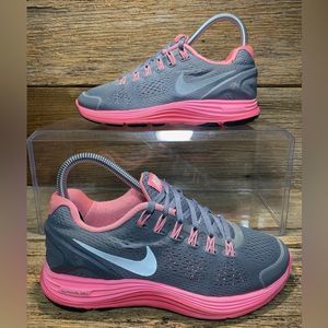 Nike LunarGlide 4 Youth 4/ Women's 6 Athletic Running Shoes Pink/Gray